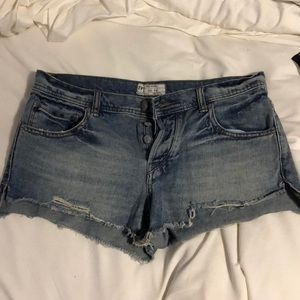 Free people denim shorts